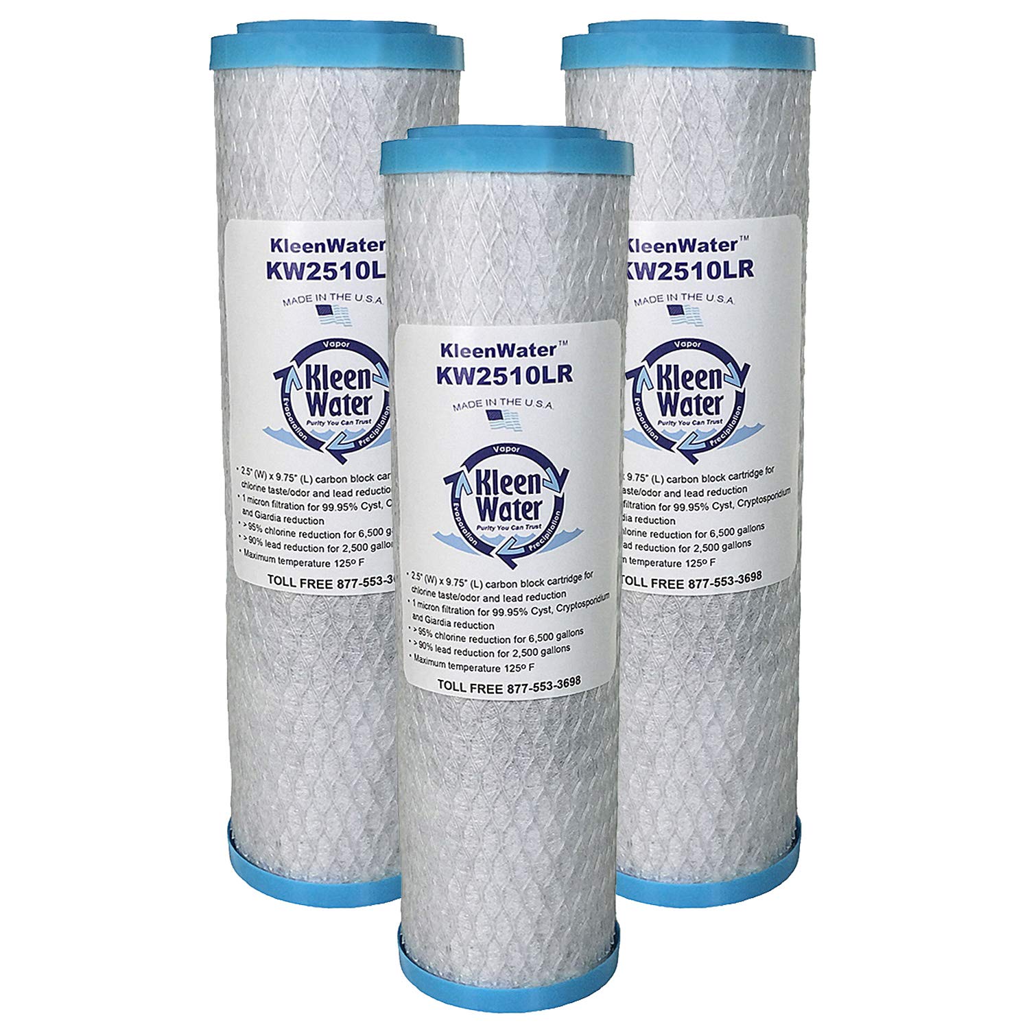 KleenWater KW2510LR Replacement Water Filters, Compatible