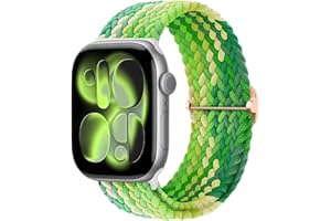Braided straps，Compatible for Apple，watch band 44/45/49/46/40/41/38mm Elastic Adjustable Nylon bracelet iWatch series 11 10 9
