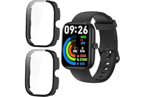 Lamshaw IDW25 Smart Watch Case, Hard PC Case with Screen Protector, Compatible with VRPEFIT, Konitee, KALINCO IDW25, 9H Tempe