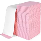 Rocinha Large Disposable Changing Pads for Baby 24 x 17 Inches - Pink | Super Soft, Fragrance-Free, Waterproof, Ultra-Absorbent, Portable, Diaper Changing Pad Liners Pee Pads, Easy Clean Up,50 Pack
