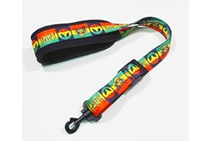 Rasta Neoprene padded Saxophone strap with locking swivel snaphook for Alto, tenor or Soprano Sax Model SSXW Rasta by Legacystraps