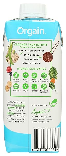 ORGAIN CREAMY CHOCOLATE PLANT BASED PROTEIN SHAKE, 11 FZ
