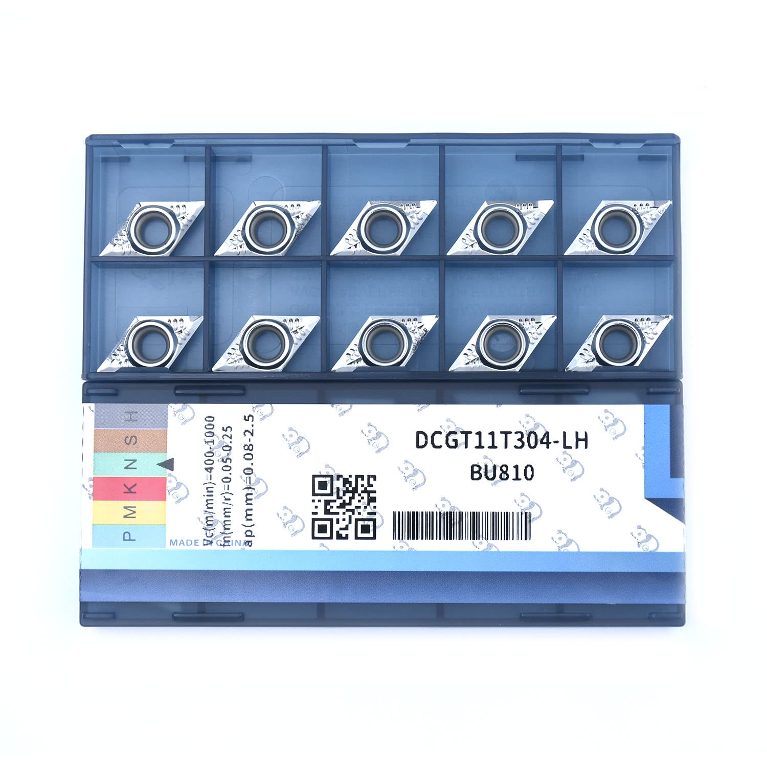 CDBP Carbide Inserts for Aluminum DCGT32.51 DCGT11T304 for Turning Cutting Aluminum Inserts, 10PCS