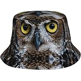 Owl Eye Bucket Hat Fisherman Hat Beach Cap Sun Travel Hat Outdoor Cap for Men Women Adults