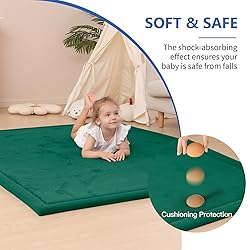 Baby Play Mat for Floor,1.3" Thick Memory foam