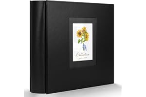 COLEMOLY Photo Album 4x6 1000 Photos, Leather Cover Extra Large Capacity Wedding Family Graduation Baby Anniversary Vacation Birthday Christmas Holds 4x6 Pictures(Black, 1000 Pockets)