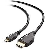 Cable Matters High Speed HDMI to Micro HDMI Cable 6 ft (Micro HDMI to HDMI) 4K Resolution Ready