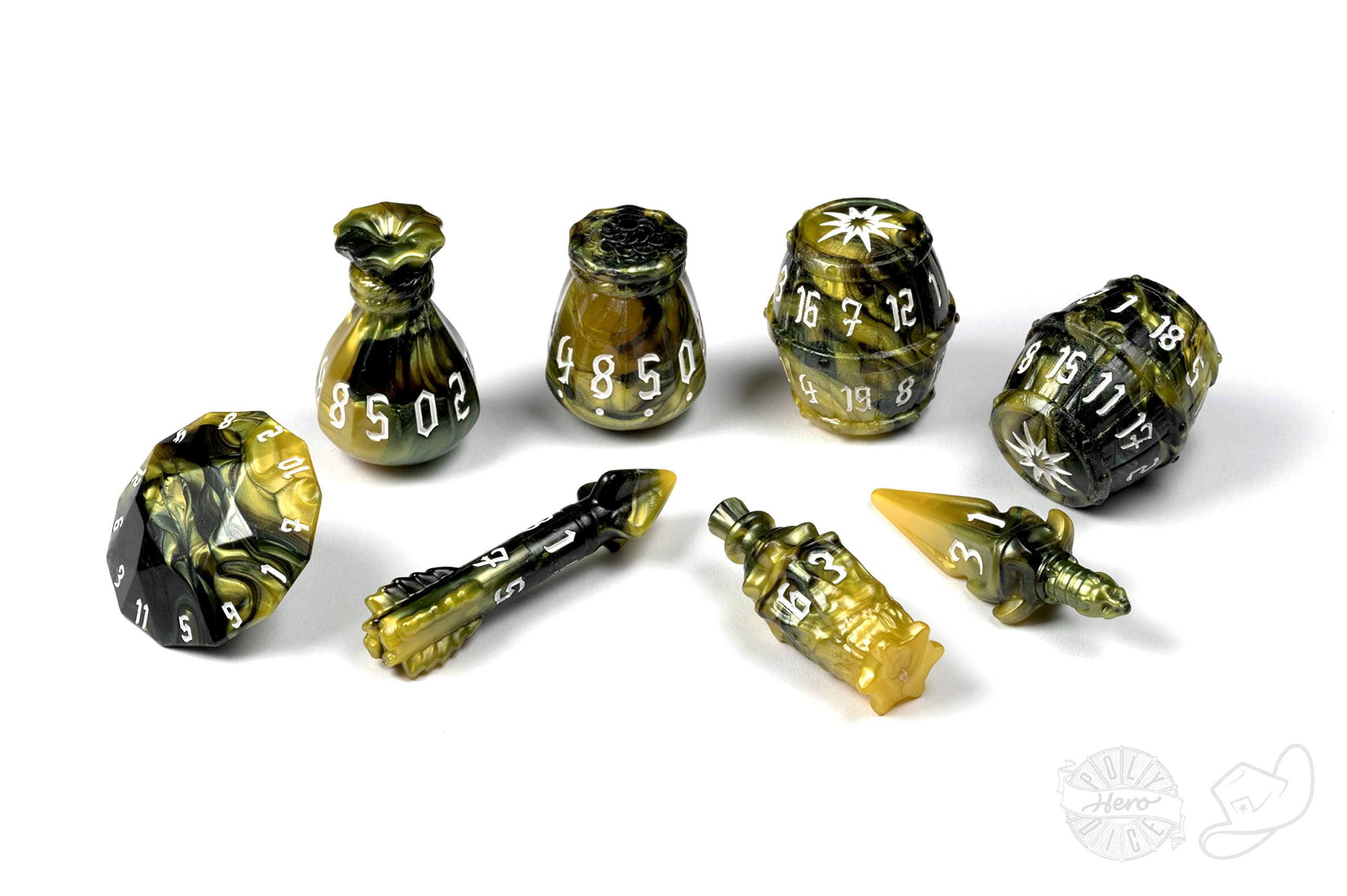 PolyHero Craps RPG Thief Handy Snake Set - Yellow