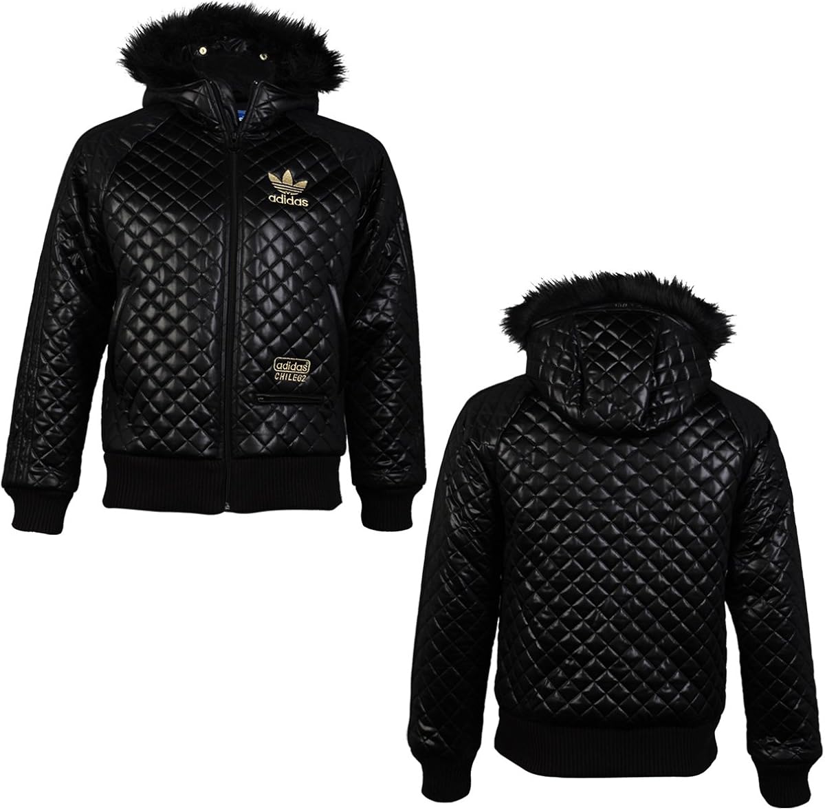 adidas faux fur jacket