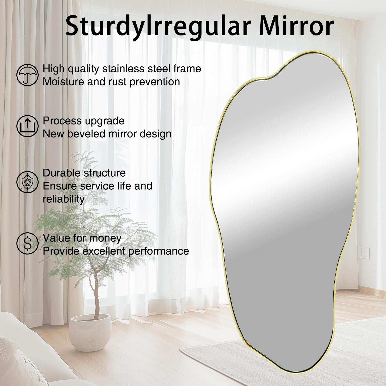 DAOYIJIAJU Irregular Mirror, 51.1