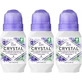 CRYSTAL Deodorant Aluminum Free Mineral Deodorant Roll-On for Women &amp; Men, Lavender &amp; White Tea - Paraben Free - Certified Cruelty Free &amp; Vegan Deodorant - Prevents Odor Up to 24 Hours ,2.25 Fl Oz (Pack of 3),21661-3