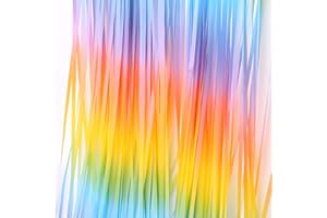 Gradient Pastel Foil Fringe Curtain - GREATRIL Pastel Color Backdrop Streamers for Kids Party/Classroom/Unicorn/Princess/Christmas Party Decorations (2 Pack)