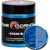Eye Candy Pigments Premium Blue Mica Powder - Ocean Blue (25gr) - for Epoxy, Resin, Soap, Paint, Woodworking, Acrylic Pouring, Bath Bombs, Fishing Lures - DIY Arts and Crafts Additive