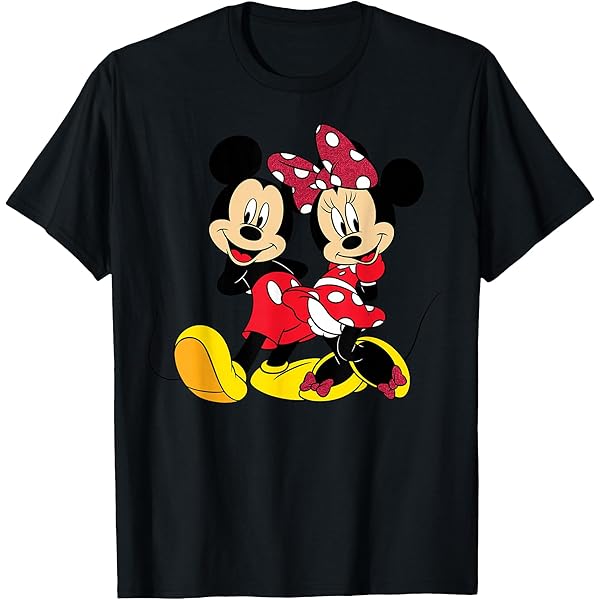 Amazon.com: Womens Disney Big Mickey and Minnie Mouse V-Neck T