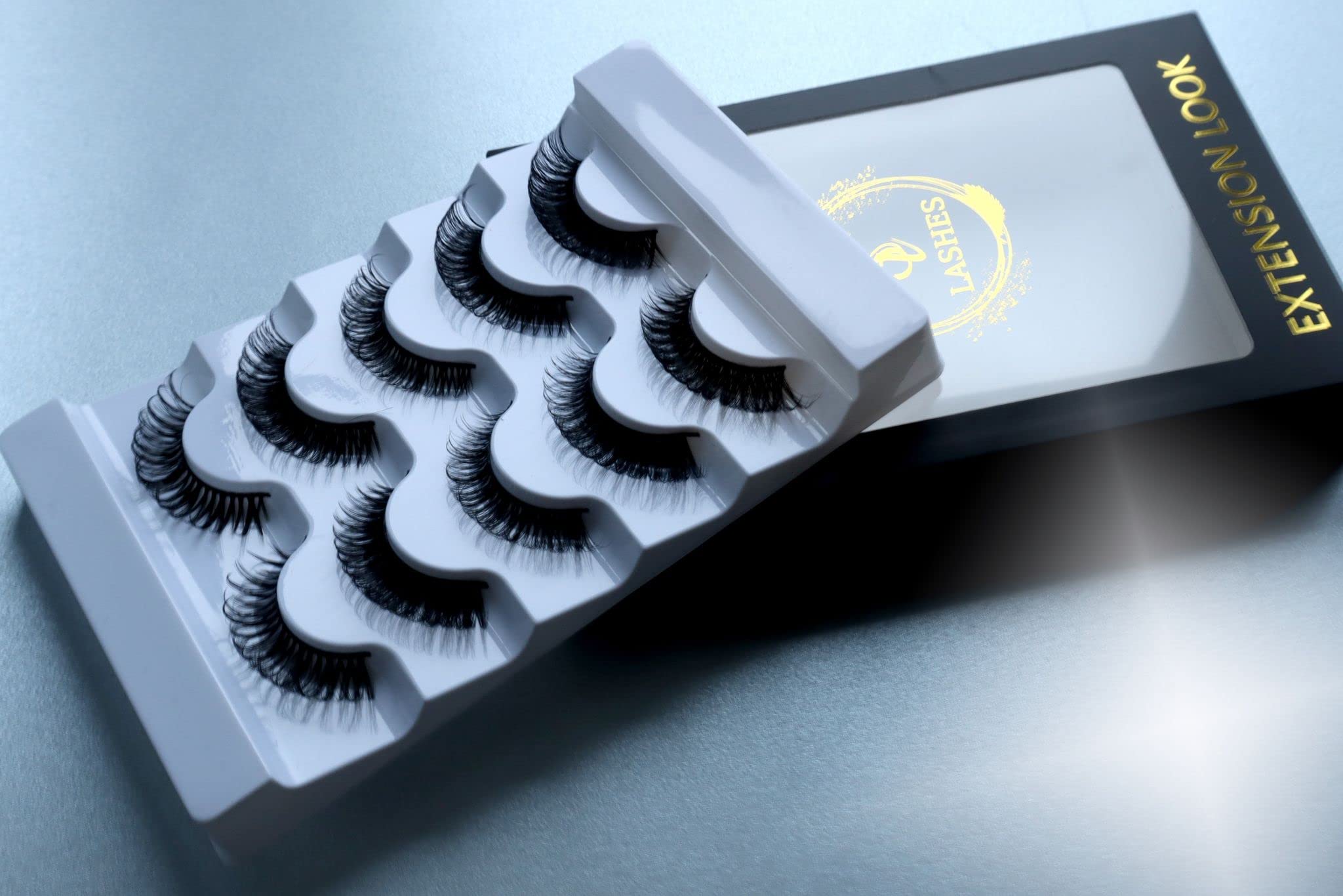 Si Lashes False Eyelashes 5 Pairs Reusable 3D Mink Lashes Russian Volume Handmade Natural Thick Fake Eyelashes