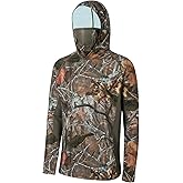 BASSDASH Men's UPF 50+ Camo Long Sleeve Hunting Fishing Hoodie Shirt