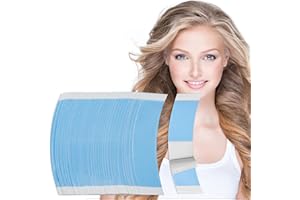 Comdian 36 PCS Waterproof Lace Tape for Hairpiece Wig Tape, Adhesive Double Sided Waterproof, Strong Hold Clear Lace Supports Toupees for Hair Extension Blue 1/2