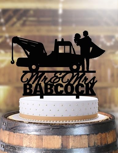 Amazon.com: Tow Truck Driver Wedding Cake Topper Personalized: Handmade
