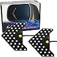 iJDMTOY Pair Dynamic Sequential 3-Step Flash 33-SMD LED Circuit Board Panels For Behind The Side Mirror Turn Signal Retrofit,