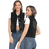 Xeoxarel Women's Denim Vest, Sleeveless Jean Jacket (XS-XXL)