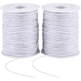 Zealor 2mm Black Elastic Cord - 100 Meters Roll | Jewelry Making String For Bracelets & Beading
