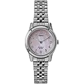 Timex Women's Main Street 25mm Watch - Silver-Tone Expansion Band Mother of Pearl Dial Silver-Tone Case