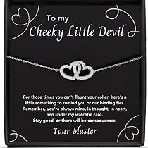 Amazon.com: Cheeky Devil Jewelry's Interlocking Heart Bracelet ...