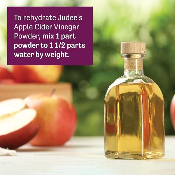 JUDEE’S APPLE CIDER VINEGAR POWDER 12 OZ – GLUTEN-FREE AND NUT-FREE – KETO-FRIENDLY AND GREAT FOR BAKING AND COOKING – ADD TO MARINADES, GLAZES, DRY RUBS, AND MORE