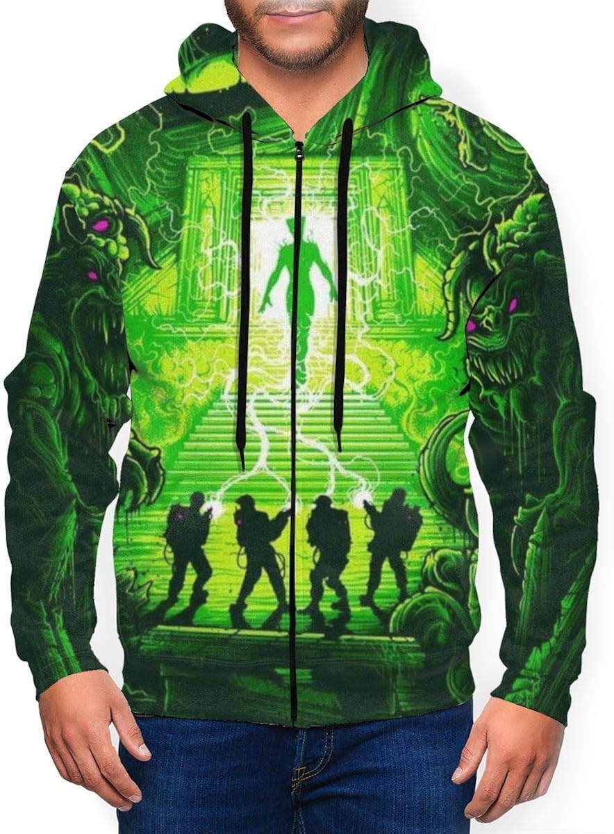 Ghostbusters Men's Full Zip Hoodie Casual Sweatshirt Amazon.co.uk Clothing