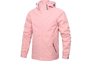 Hikevitang Boys Girls Lightweight Raincoat Waterproof Hooded Rain Jacket Windbreaker kids jacket