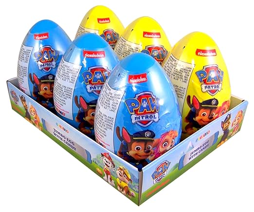 Paw Patrol Jumbo Huevo de Pascua con Vela, paquete de 6: Amazon.com: Grocery \u0026 Gourmet Food