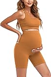 Women's Maternity 2 Piece Outfit Set - Bra & Shorts