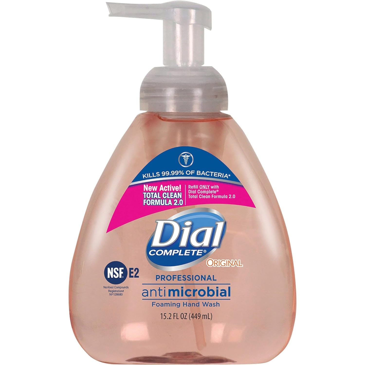 Dial Complete 1437345 Original Professional Healthcare Antimicrobial Foaming Hand Soap with Tabletop Pump, 15.2oz Bottle (Pack of 4): Industrial & Scientific