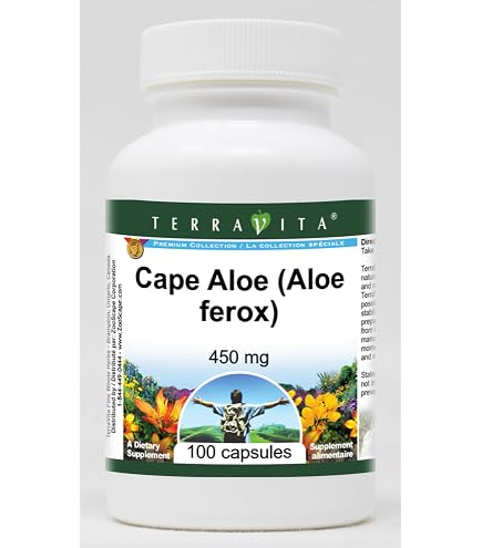 Amazon.com: Cape Aloe (Aloe ferox) - 450 mg (100 Capsules, ZIN
