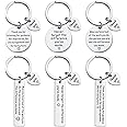 12 Pieces Thank You Gifts Appreciation Keychain Make a Difference Keychain Inspirational Stainless Steel Appreciation Keyrings Gifts for Women Volunteer Teacher Employee Social Worker(Silver)