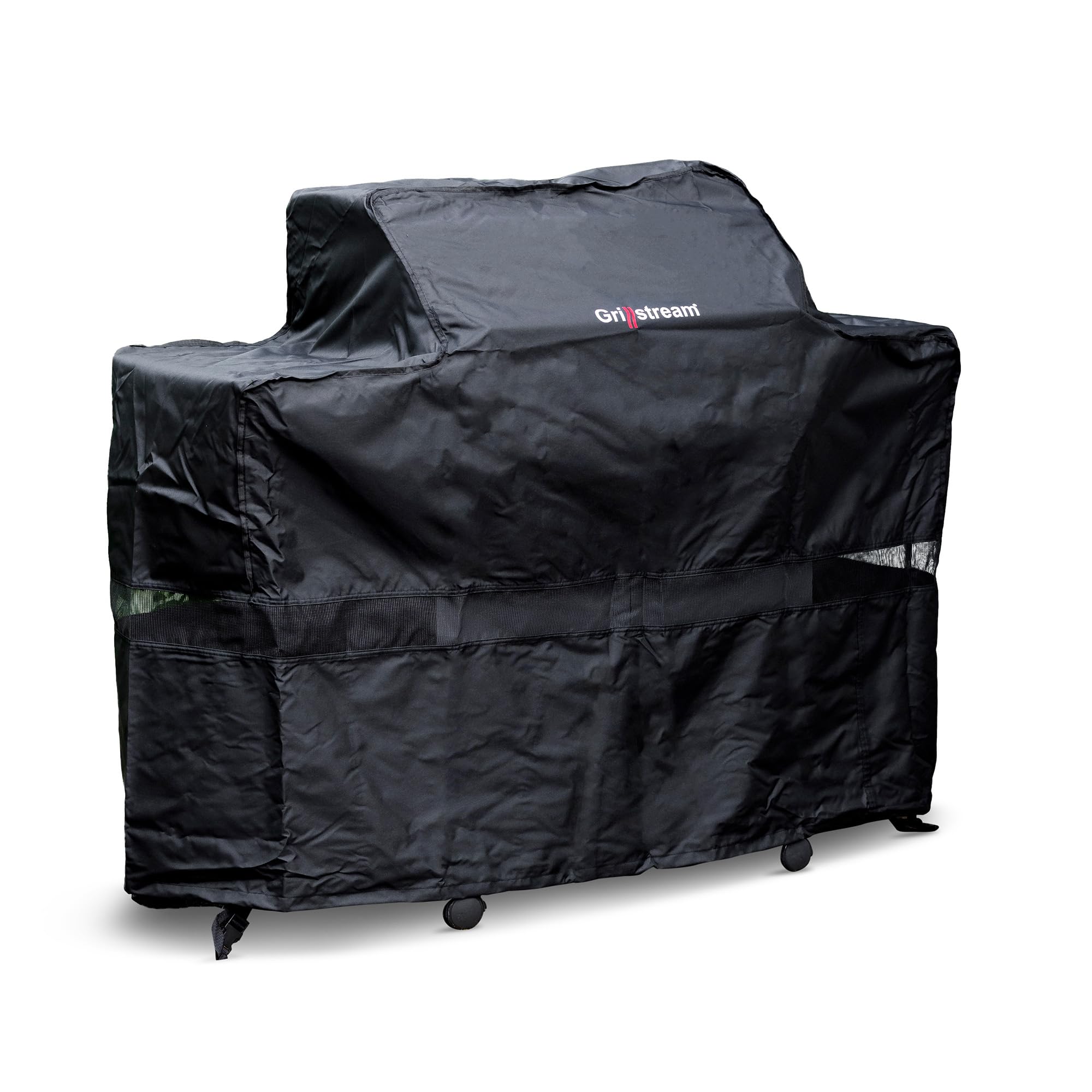 Grillstream Deluxe 4-Burner Classic Barbecue Cover, UV & Water Resistant, Breathable & Durable Material with Secure Buckles - Black (56 x 142 x 114 cm)