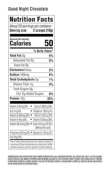 PREMIER PROTEIN GOOD NIGHT PROTEIN POWDER, HOT COCOA MIX, 10G PROTEIN, 0G SUGAR, 11 VITAMINS & MINERALS, NIGHTTIME PROTEIN BLEND, MAGNESIUM, ZINC, 20 SERVE, 1 TUB