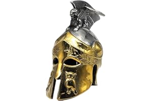 MOYOZZ Motorcycle Biker Roman Gladiator Warrior Spartan Helmet Guardian Bell Luck Gremlin Ride Bell Hanger or Lucky KeyChain