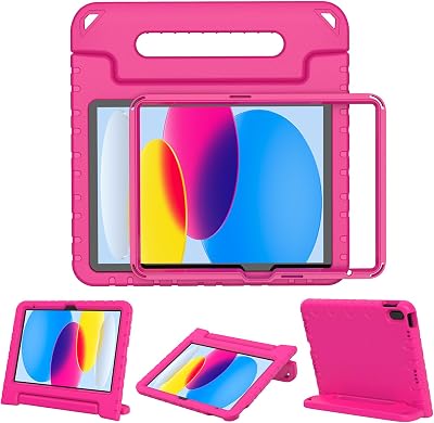 Surom Kids Case for iPad 11th Gen A16 2025 10th Gen 2022 Rose