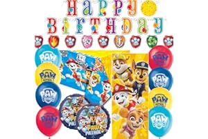 Paw Patrol Birthday Decorations Mega Pack - Tablecloth Balloons Banners Backdrop / Door Poster | Paw Patrol Party Supplies