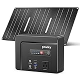 Powkey Portable Power Station with Solar