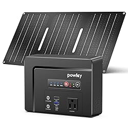 Powkey Portable Power Station with Solar