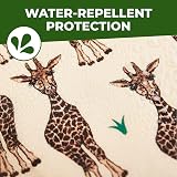 ECO CHIC Lightweight Foldable Insulated Lunch Bag Giraffes Beige view 5