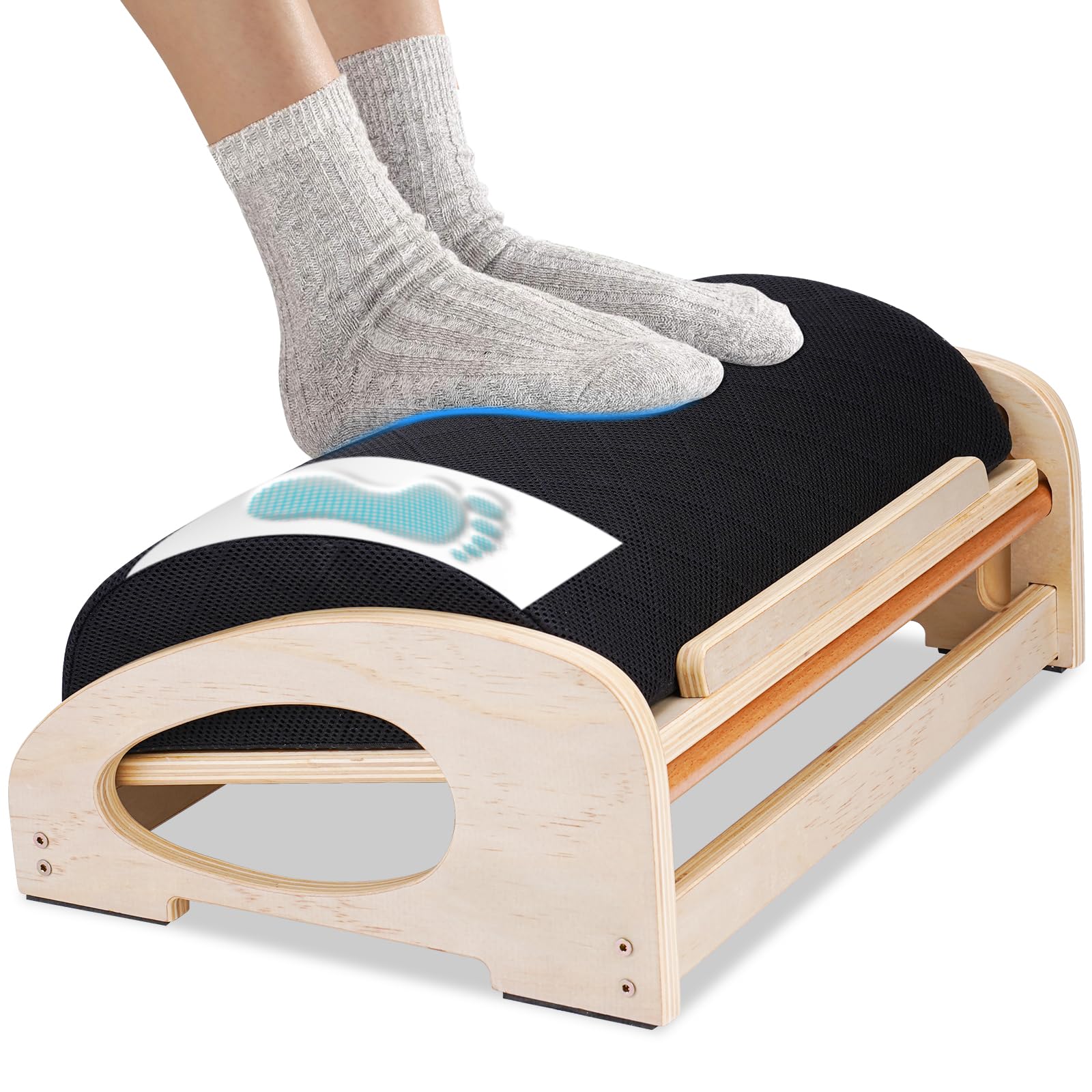 PopWise Foot Rest for Under Desk At Work,Ergonomic,4-Angle Adjustable ...