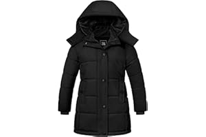 ZSHOW Girl's Winter Coats Hooded Outerwear Puffer Jacket Waterproof Warm Long Parka