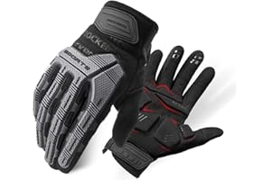 ROCKBROS Mountain Bike Gloves with Gel Pad Touch Screen Knuckle Protection for BMX MX ATV MTB Racing Black