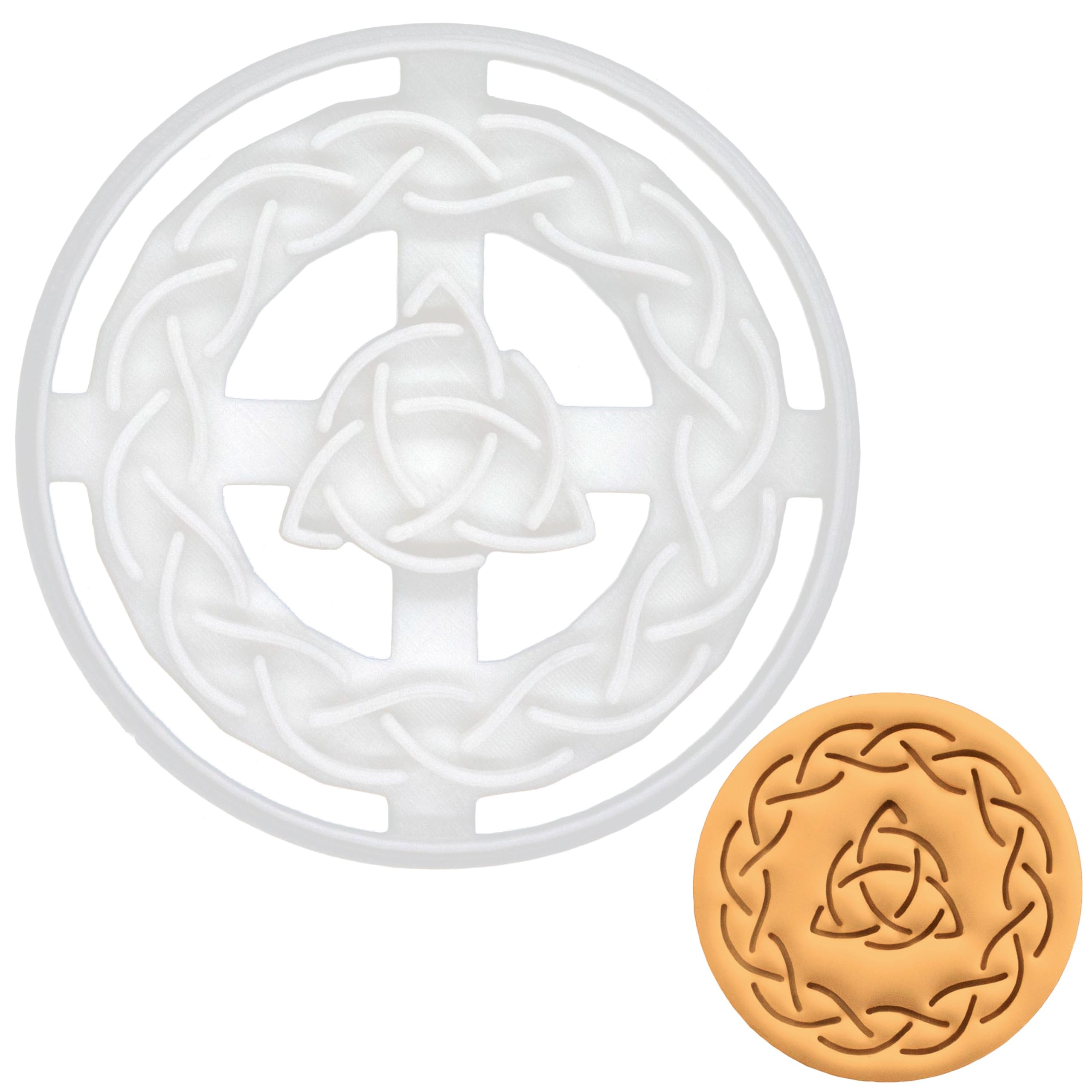 BAKERLOGY Celtic Knot Circle Cookie Cutter - Detailed Biscuit Cutter Design for Baking and Crafts, Ideal on Fondant, Dough, Clay