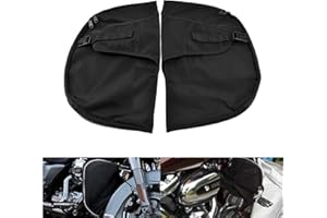 HCmotorku Motorcycle Soft Lowers Chaps Engine Guard Cover Leg Warmer Bag Fit For Harley Dyna FXD FXDB FXDC FXDL 2006-2017