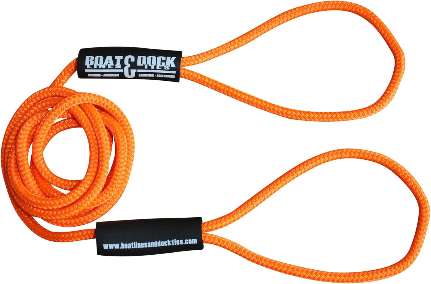 Boat Throw Rope Double Braided Nylon Rope, Stitched Loops