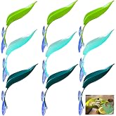 9-Pack Plastic Leaf Decor Decorations with Suction Cups, Reptile Basking Platform for Terrarium Frog Tank, Habitat Climbing Resting Area for Tree Frogs, African Dwarf Frogs, Toads, Turtles and Lizards